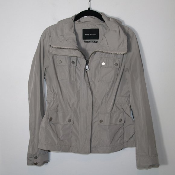 Club Monaco Jackets & Blazers - Club Monaco Gray Utility Lightweight Zip Up Jacket Size Medium